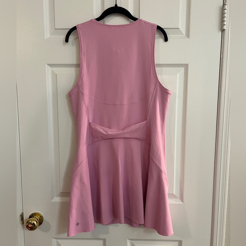 Athleta 'Ace' Pink Zip Front Tennis Dress - Women's XL - Picture 3 of 8